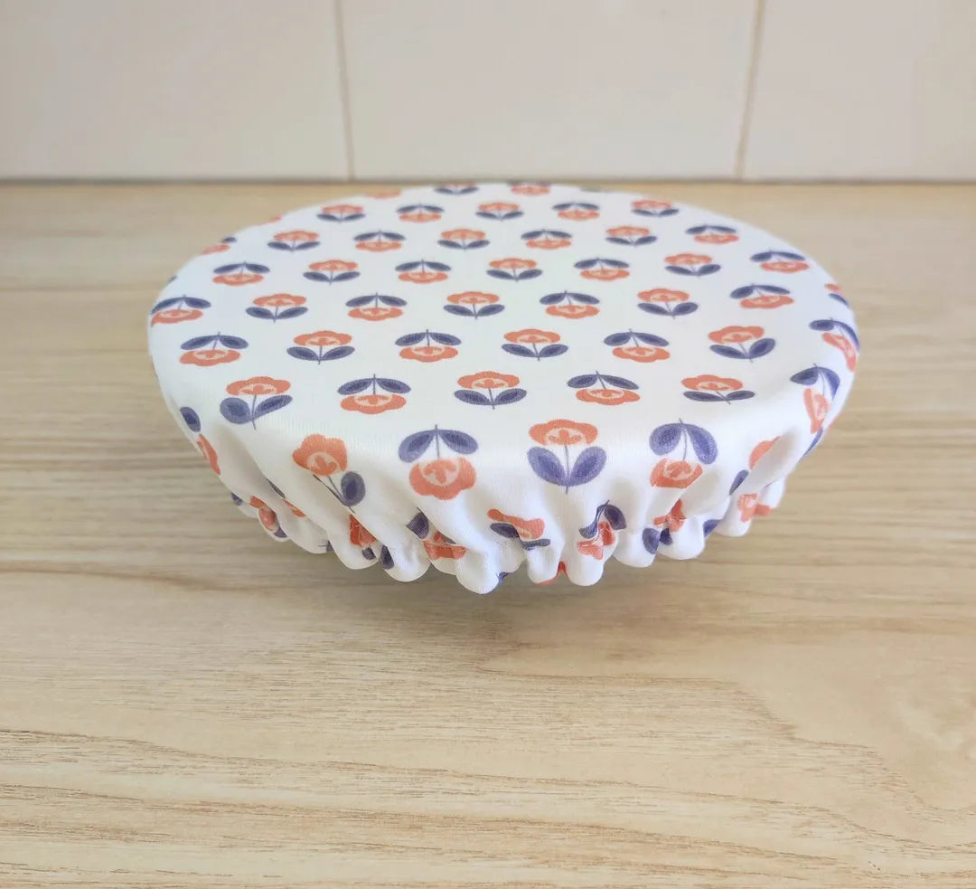 Charlottes alimentaires couvres bol motifs fleurs