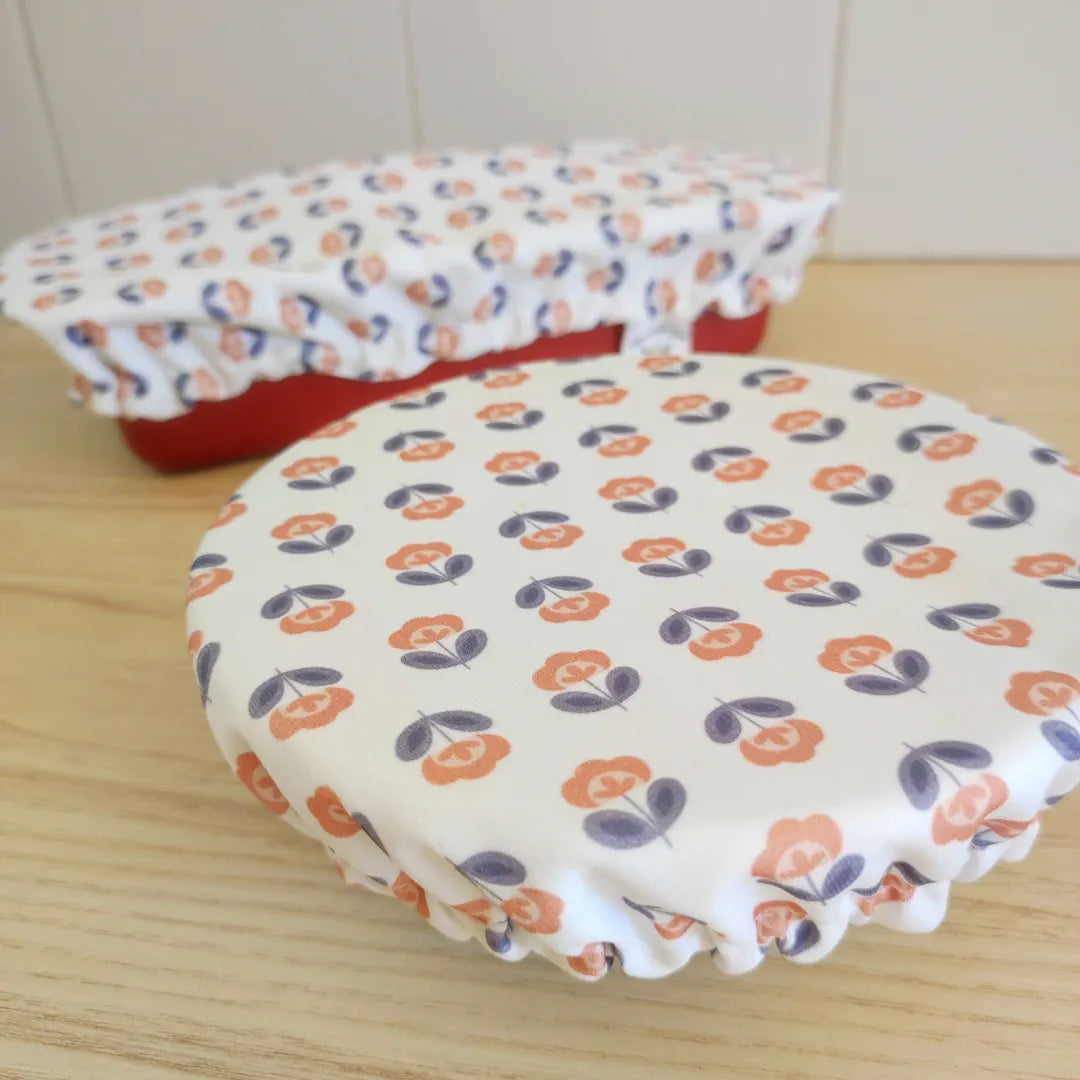Charlottes alimentaires couvres plats motifs fleurs