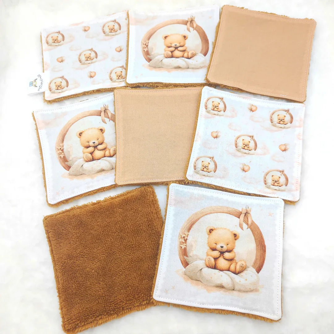 Lot de 8 cotons OURSON