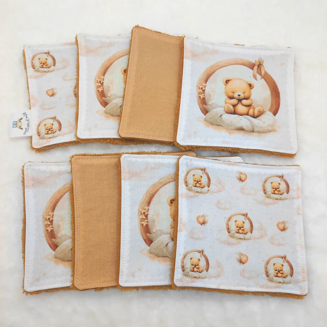Lot de 8 cotons OURSON
