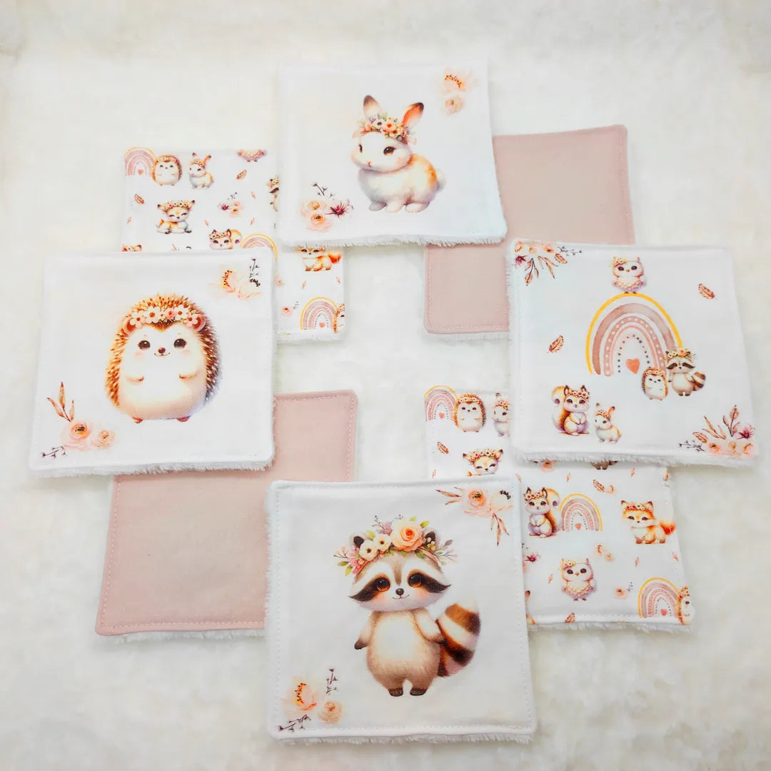 Lot de 8 cotons ANIMAUX BOHO n°2