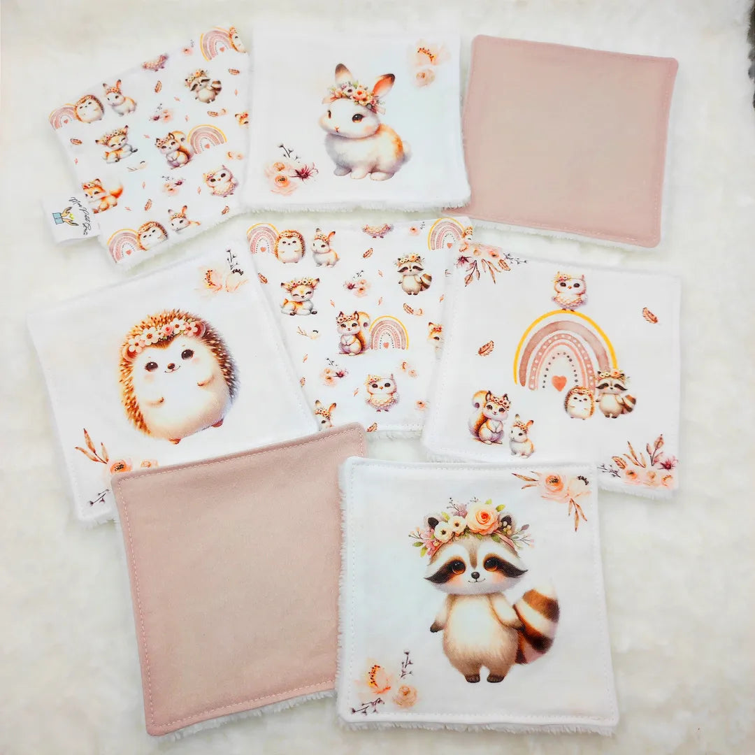 Lot de 8 cotons ANIMAUX BOHO n°2