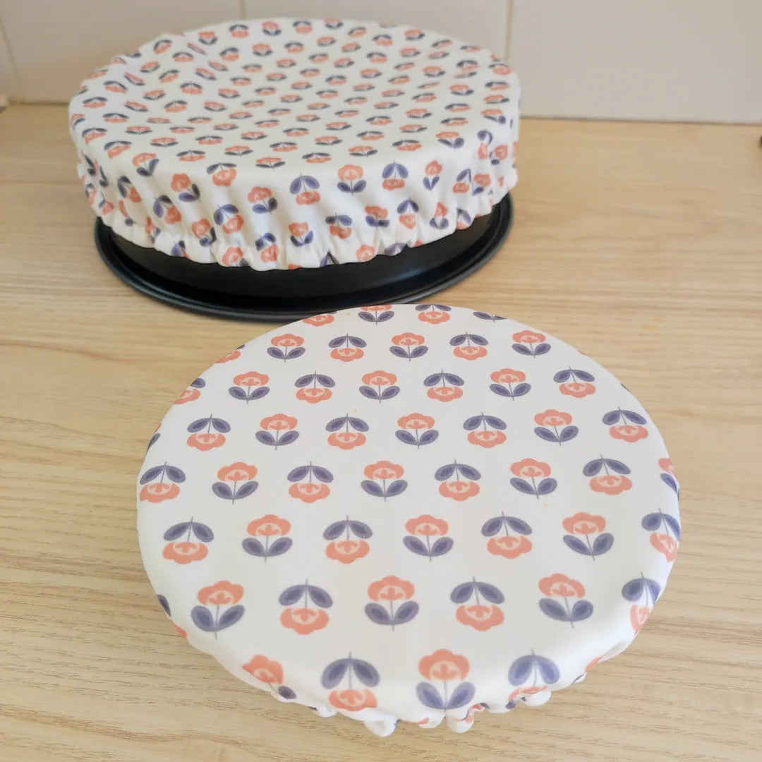 Charlottes alimentaires couvres plats motifs fleurs