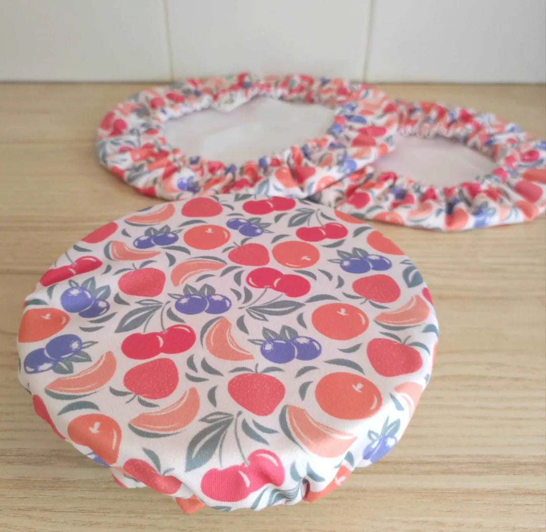 Charlottes alimentaires couvres bol motifs fruits