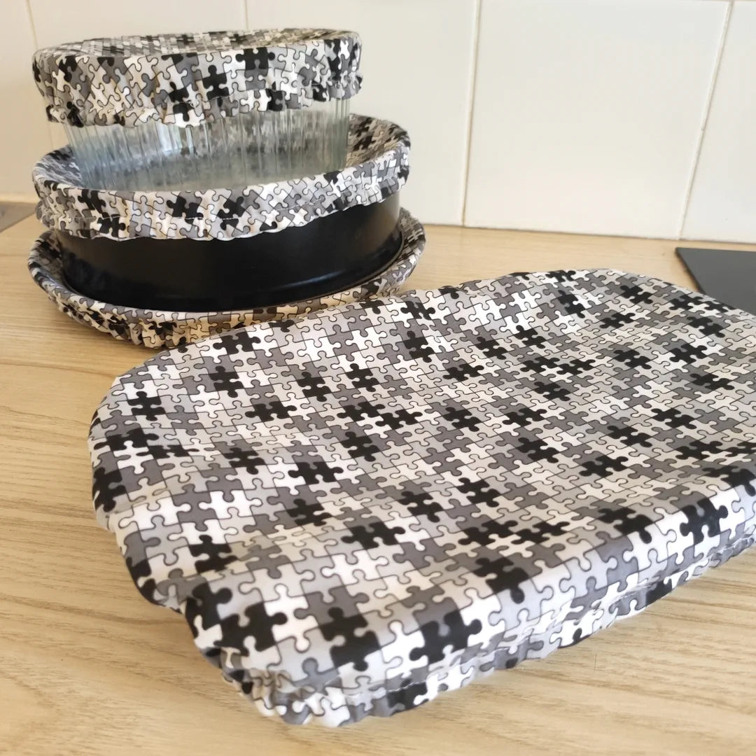 Charlottes alimentaires couvres plats modèle puzzle