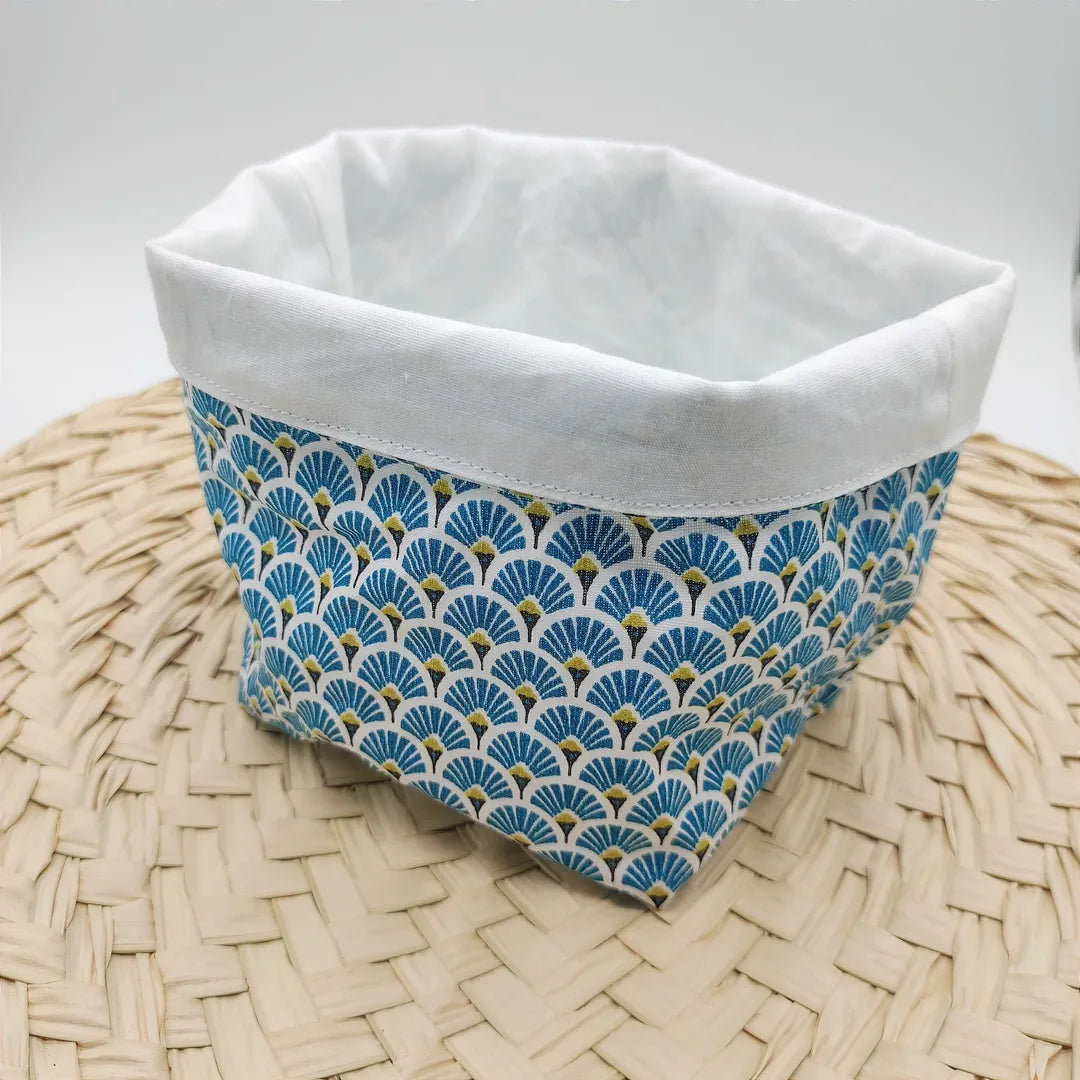 Panier bleu pour cotons lavables