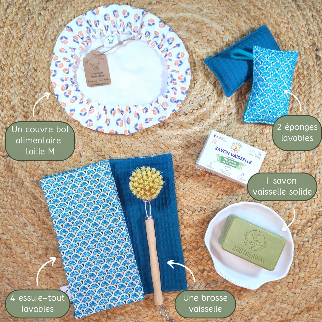 Coffret cuisine Vaisselle & Entretien Zéro Déchet - ÉVENTAILS
