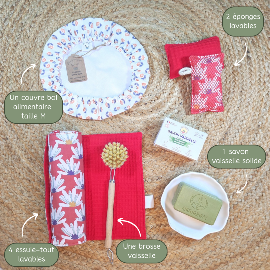 Coffret cuisine Vaisselle & Entretien Zéro Déchet - MYRIEL