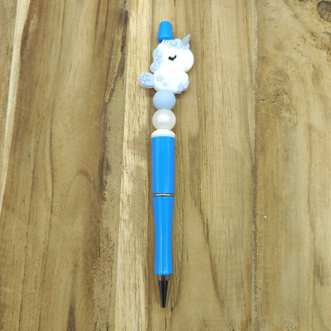 stylo bleu licorne