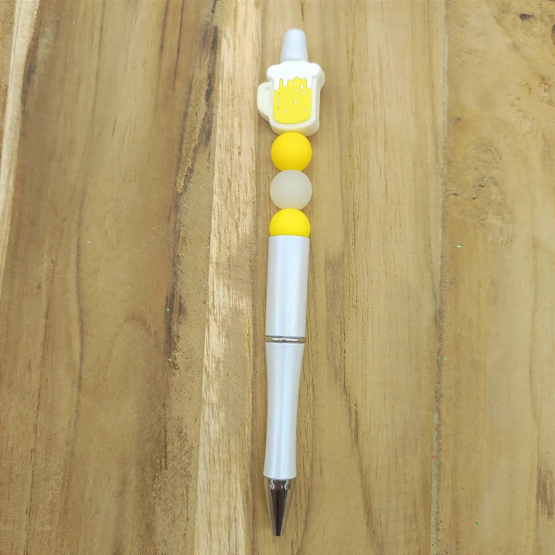 stylo blanc chope de bière