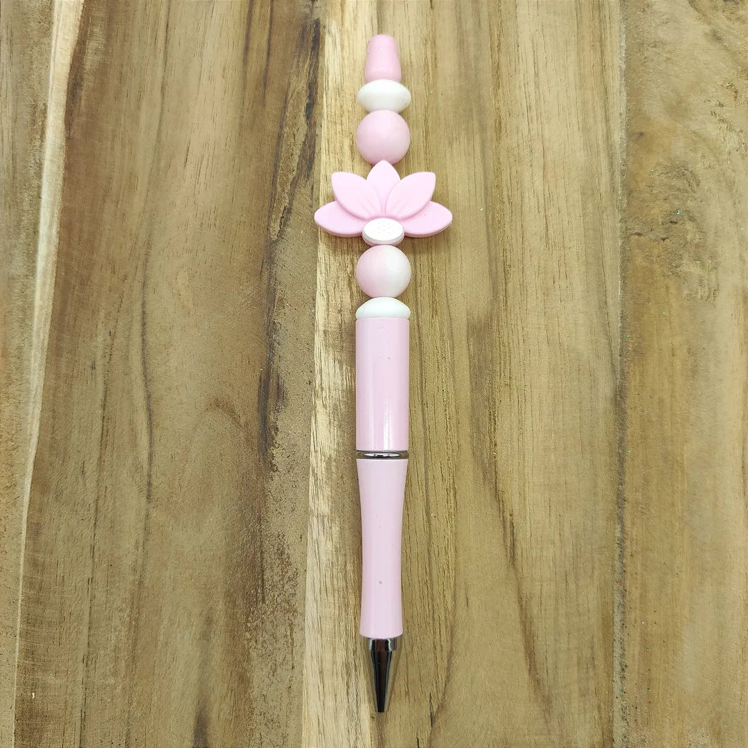 stylo rose clair fleur de lotus