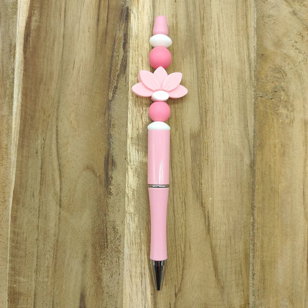 stylo rose fleur de lotus