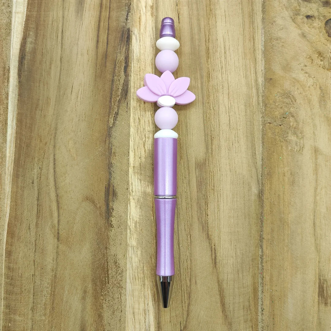 stylo violet fleur de lotus