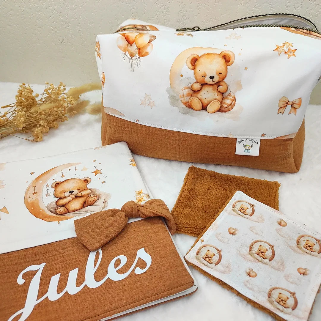 Grande trousse de toilette enfant personnalisable - OURSON