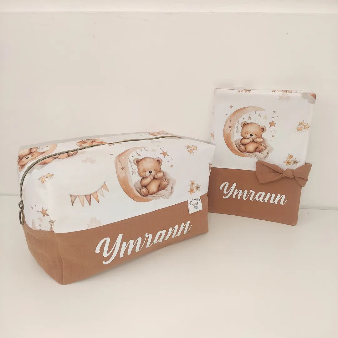 Grande trousse de toilette enfant personnalisable - OURSON