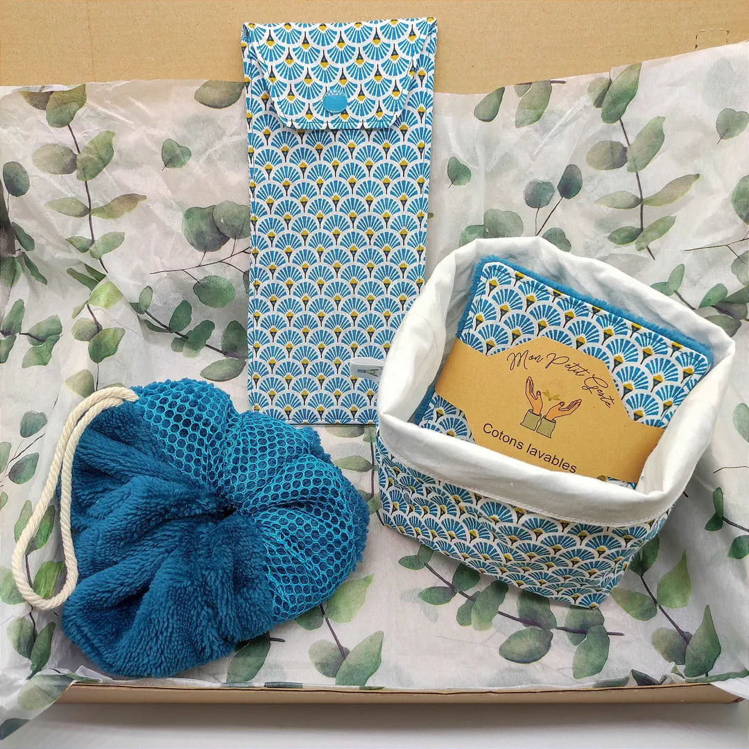 coffret salle de bain zéro déchet bleu mon petit geste