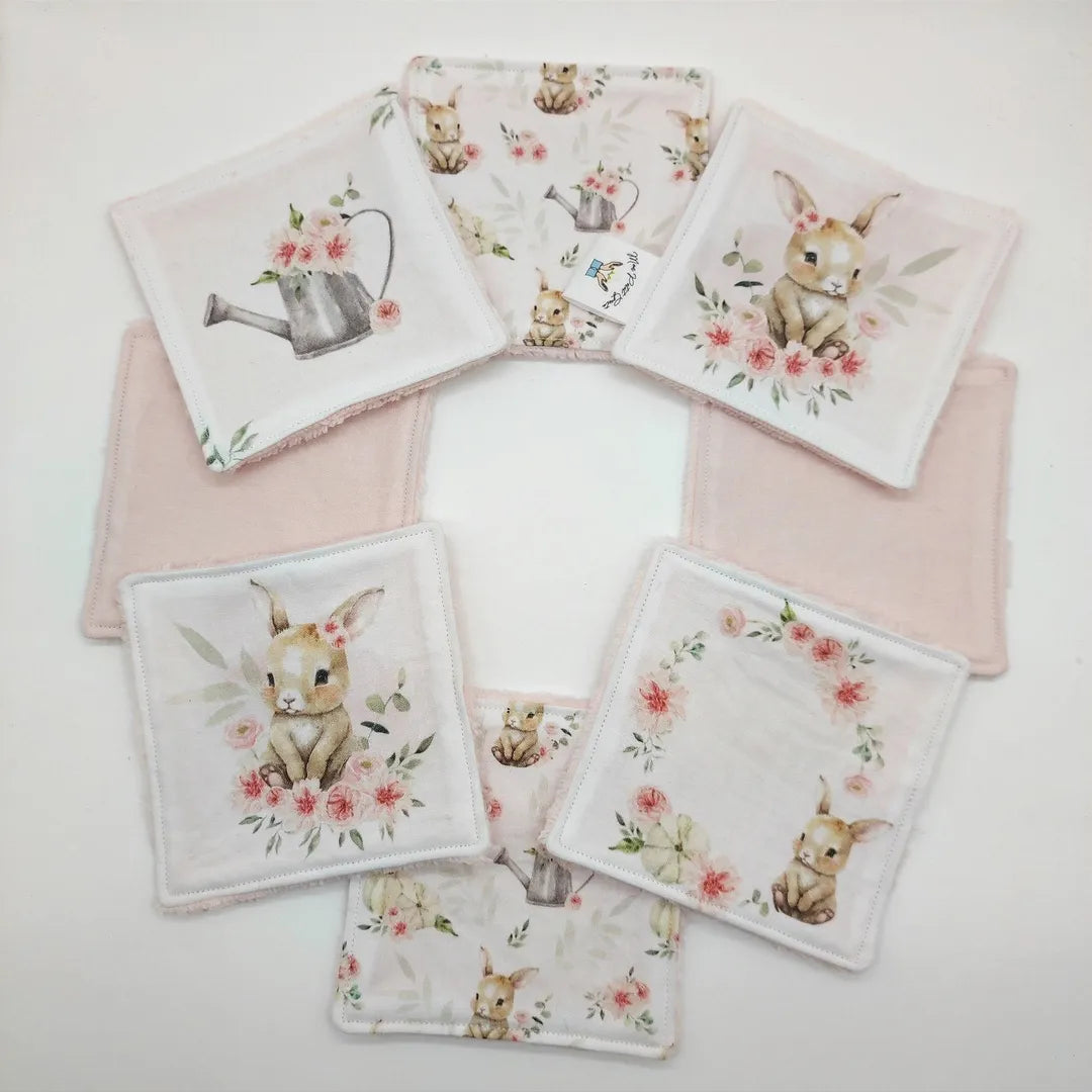 cotons lavables pour enfants ou bébé motifs lapin
