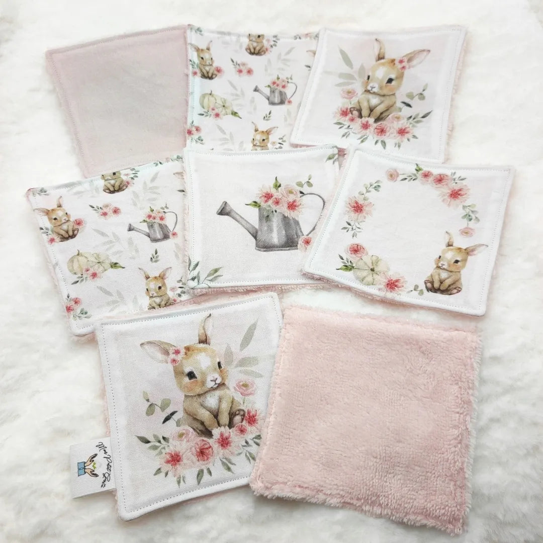 cotons lavables pour enfants ou bébé motifs lapins