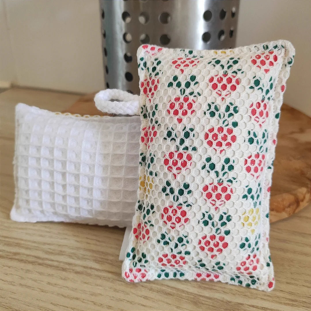 Lot de 2 éponges lavables motifs radis