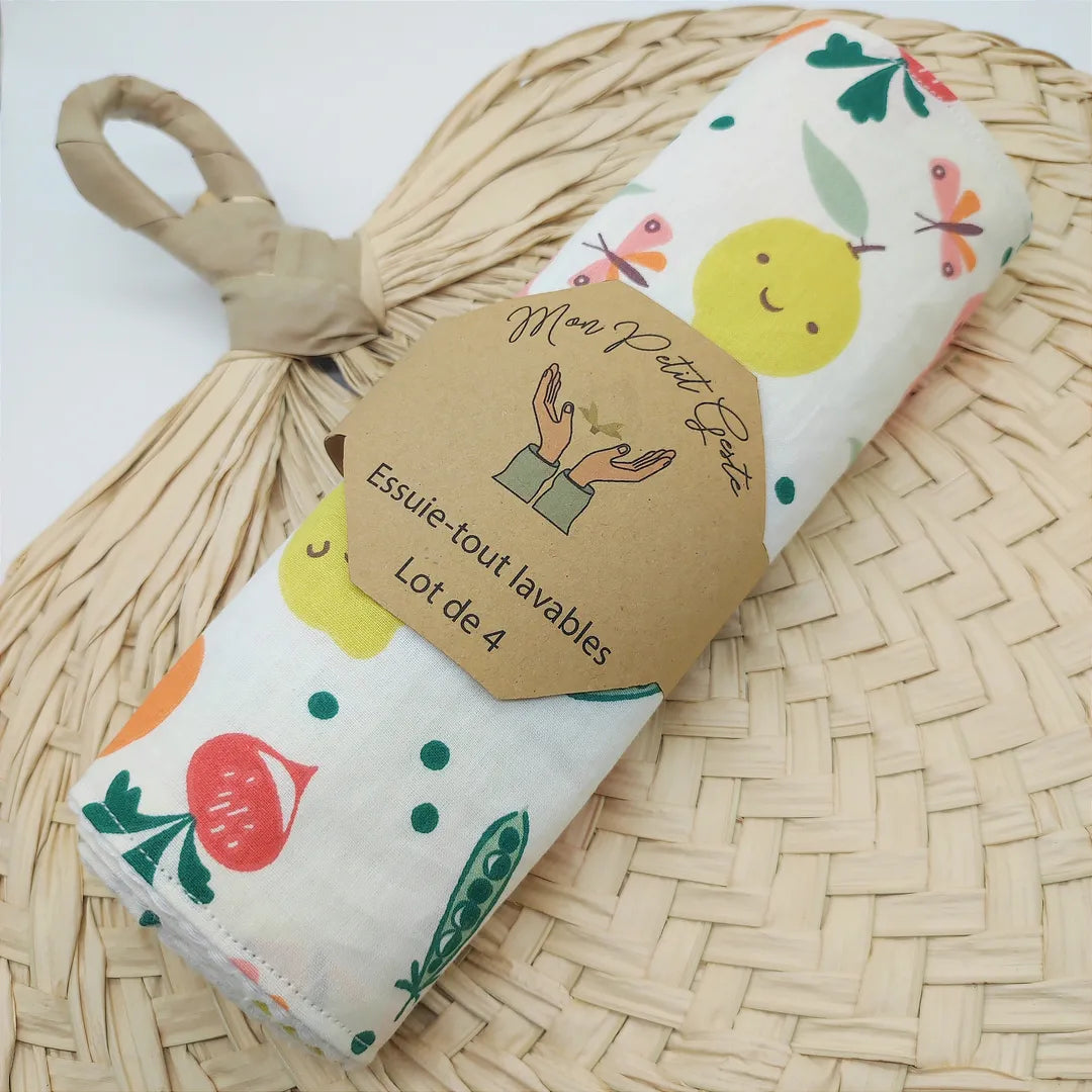 lot de 4 essuie-tout lavables mon petit geste