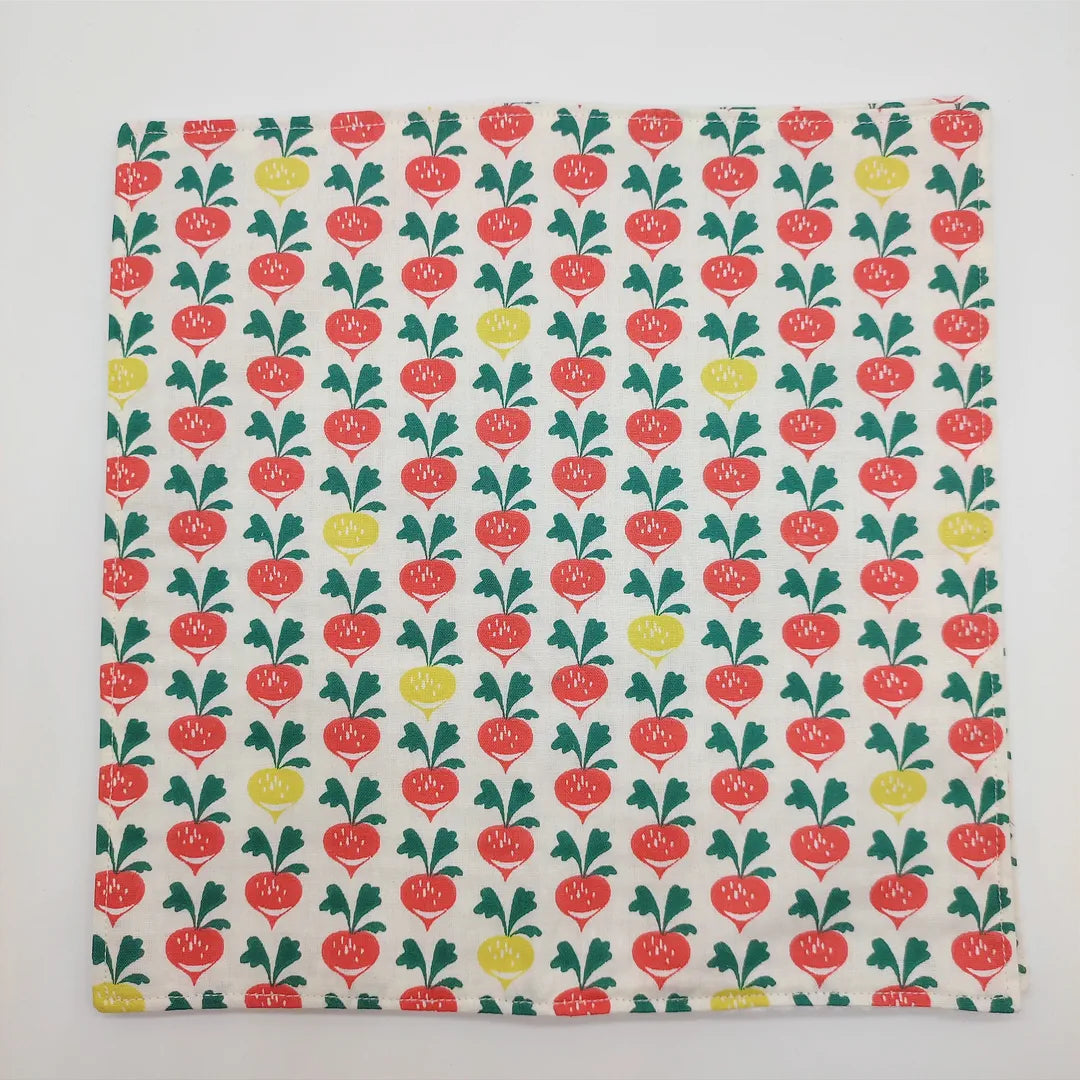 essuie-tout lavables motifs radis