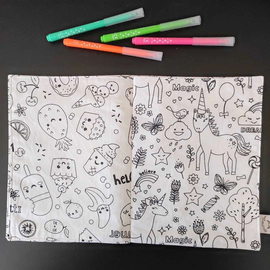 livre de coloriage lavable sirène