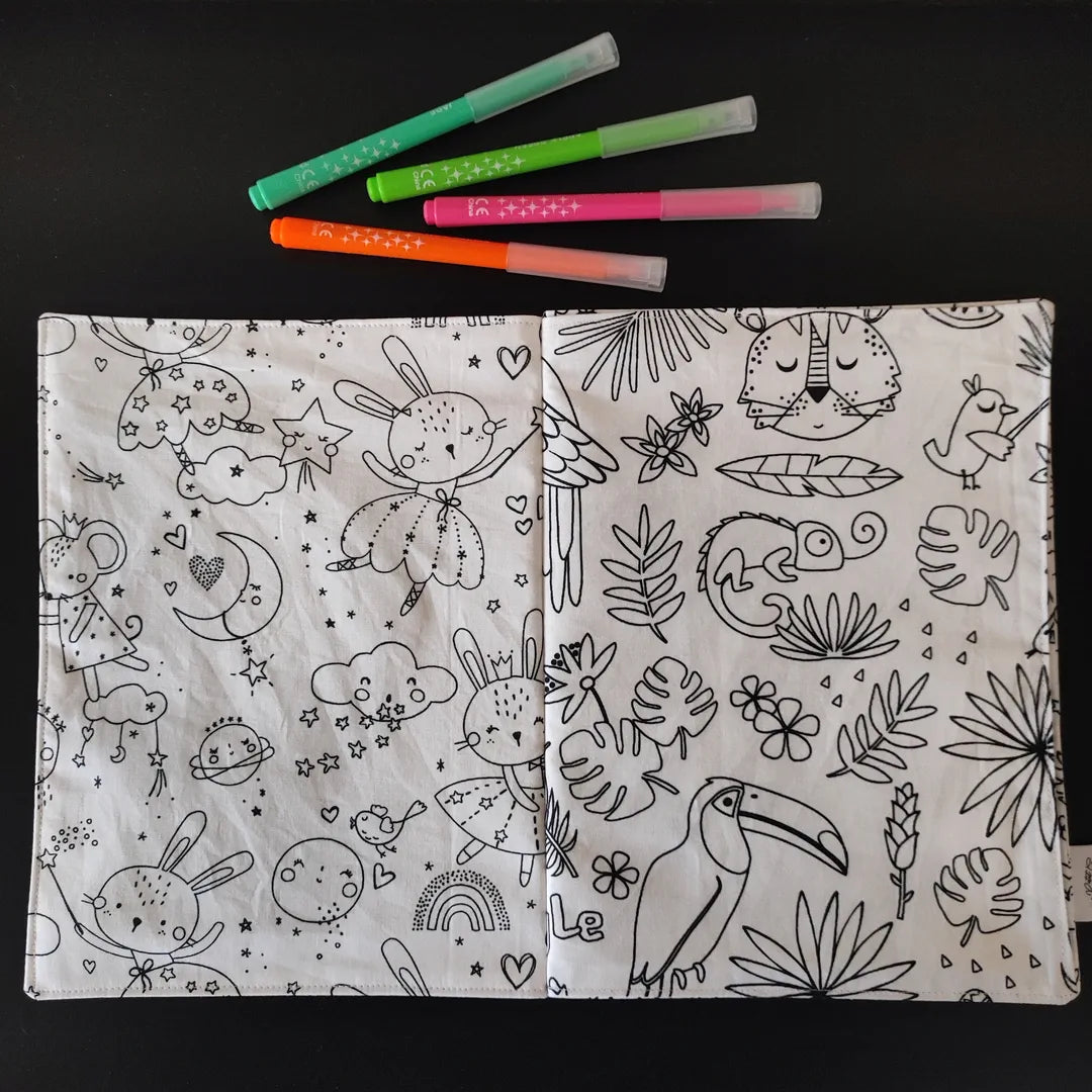livre de coloriage lavable souris