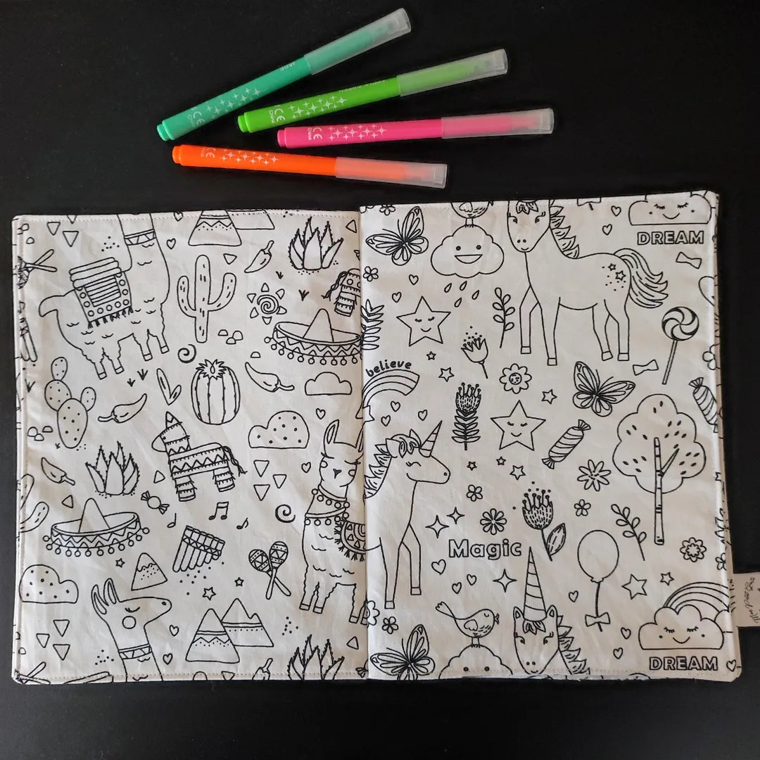 livre de coloriage lavable souris