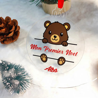 Boule de Noël personnalisable OURSON