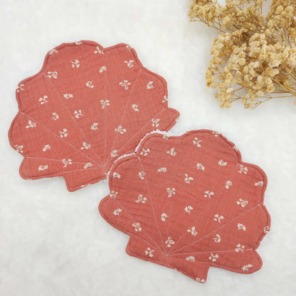 Lot de 2 lingettes lavables coquillage BABETH