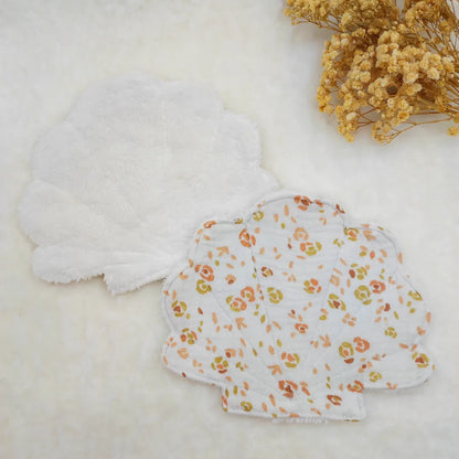 Lot de 2 lingettes lavables coquillage SASEKA