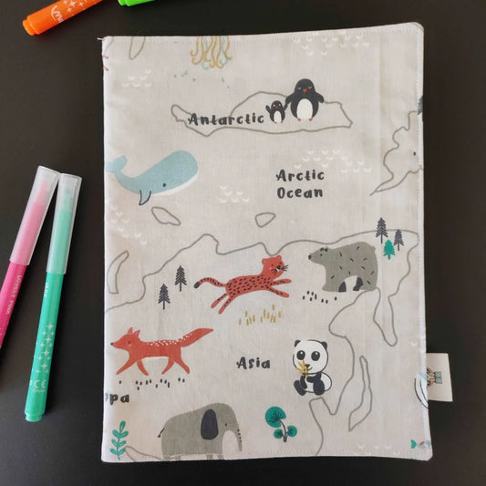 livre de coloriage lavable continents