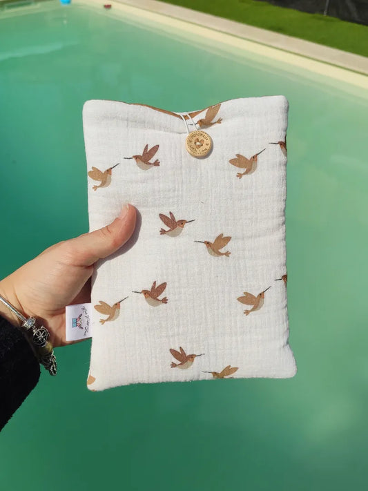 Pochette à livre et liseuse - COLIBRI