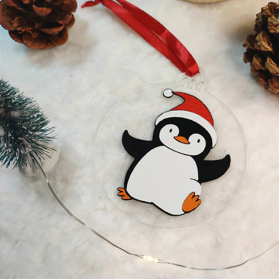 Boule de Noël personnalisable PINGOUIN