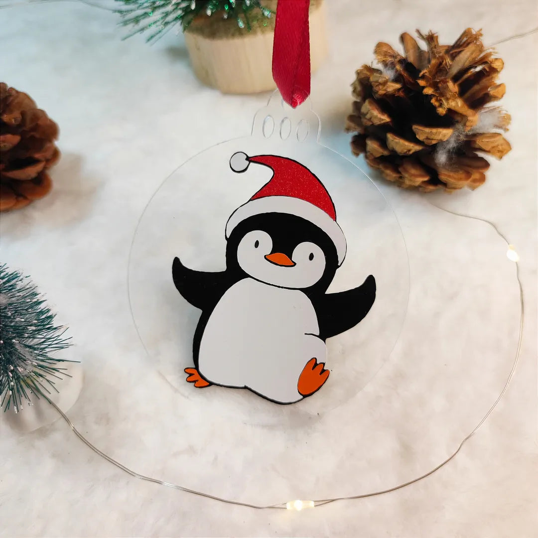 Boule de Noël personnalisable PINGOUIN